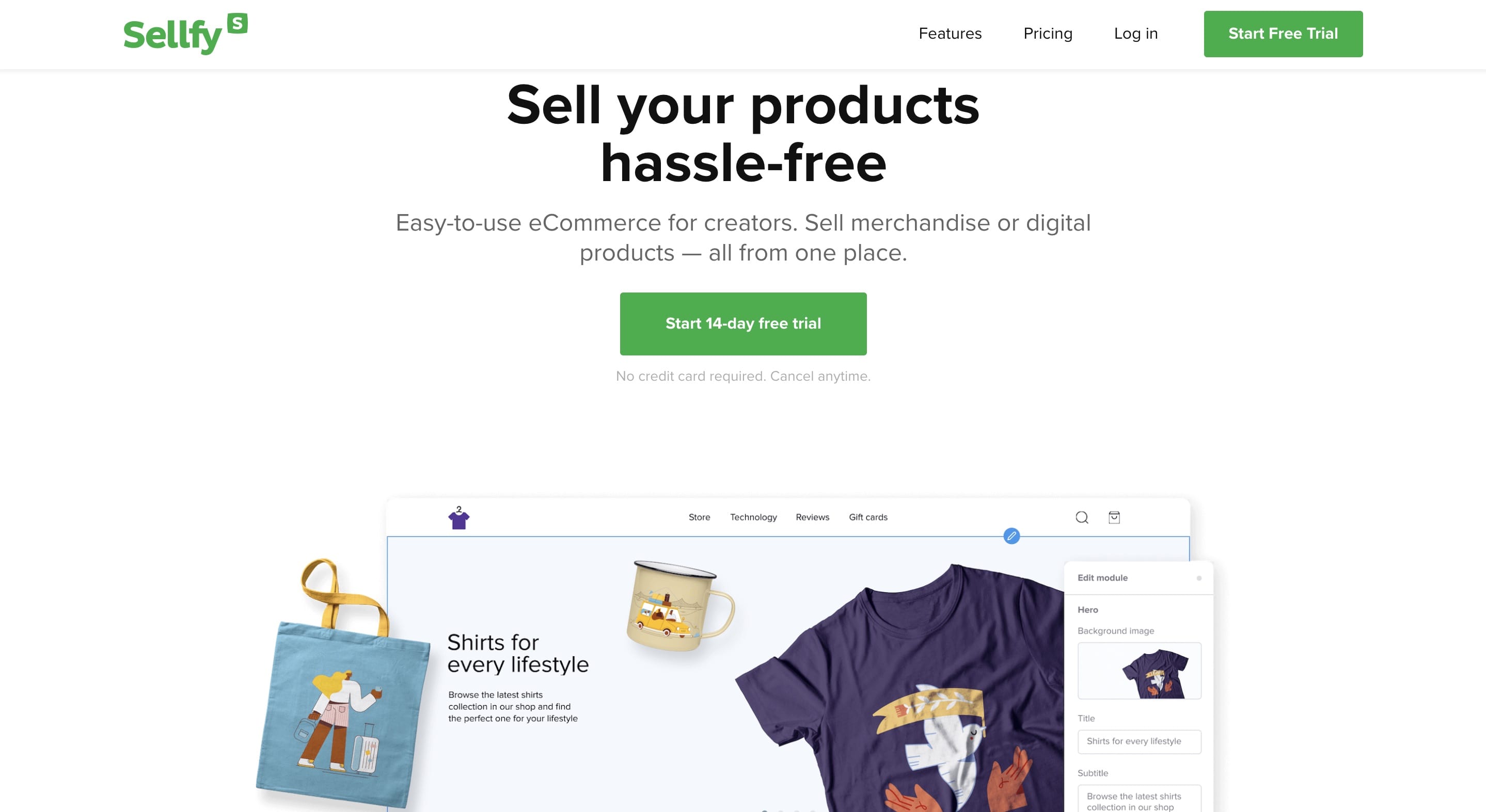 Sellfy ecommerce